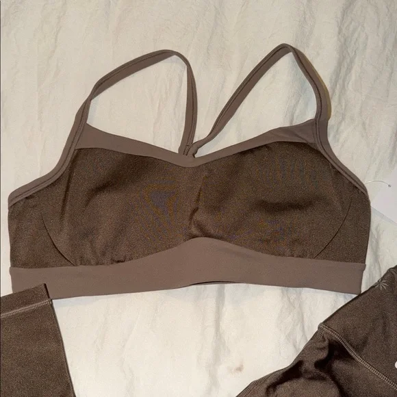 Athleta brown shimmer Activewear Set - Picture 3 of 10